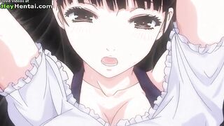 Busty horny teen has sex in stockings