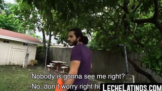 Straight Latino paid for the facial cumshot and bareback fucking