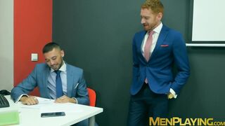 Suit and tie Welcum Leander and Shane Jackson analfucking