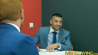 Suit and tie Welcum Leander and Shane Jackson analfucking