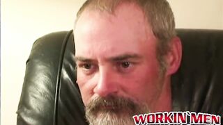 Sexy jerk off session with bearded old dude showing off