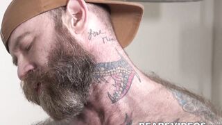 Tattooed stallion Atlas Grant anal stretched hard bareback
