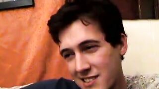 Young amateur teases with his slim body and jerks off rough