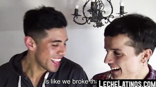 Cute Latino couple getting married just before POV facial