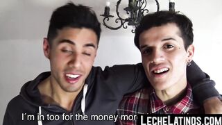 Cute Latino couple getting married just before POV facial