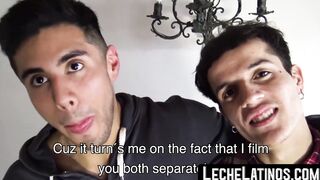 Cute Latino couple getting married just before POV facial