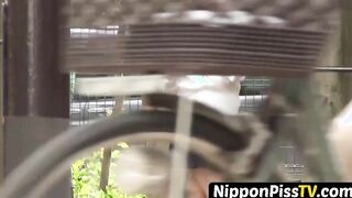 Underwear become truly wet after Japanese angel pisses herself