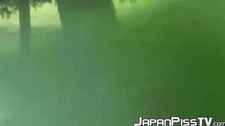 Japanese with big boobs peeing on parking and later in banned search