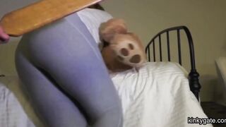 lashing Abigail's ass bright red