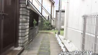 Japanese beauties feel better when releasing golden showers