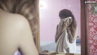 Desi Indian Step Father punishes his young 18  step daughter