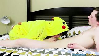 Nasty twinks sensual fuck session in their bedroom