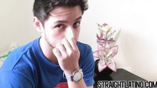 Straight Latino jock pounded raw after friend seduced him