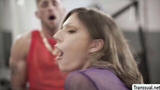 Gym instructor caught by TS fucking customers