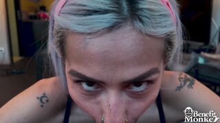 Veronica Leal gives an explosive blowjob