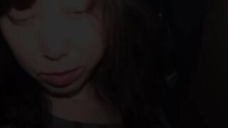 Peeing Japanese cutie sucks dick and gets facial