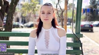 Russian porn where a male fucks a young brunette in the pussy