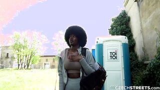 Czech Streets 152: Quickie with Cute Busty Black Girl