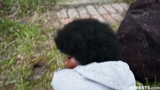 Czech Streets 152: Quickie with Cute Busty Black Girl