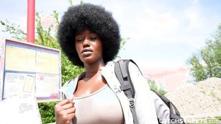 Czech Streets 152: Quickie with Cute Busty Black Girl