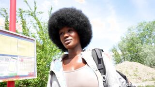 Czech Streets 152: Quickie with Cute Busty Black Girl