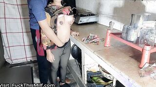 Indian Maid Fucked By House Owner In Kitchen, hindi Anal sex viral video