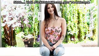Innocent cute girl with big ass has time of her life with a big black cock