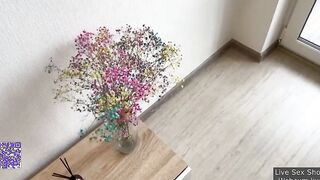 The guy shoves his dick into his stepsister's pussy