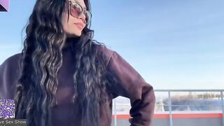 Blowjob and handjob in the car with conversations in Russian