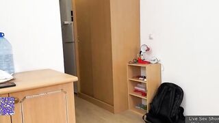 Russian redhead girl fucks a pizza delivery guy