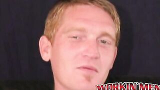 Rough stud strips naked to stroke himself solo until he cums