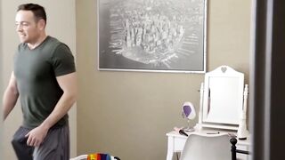 Stunning Blonde Squirts All Over Busty Student While Taking Huge Cock Deep In Her Mil