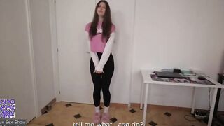 Russian girl fucks with a guy for money