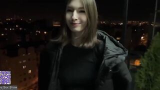 An eighteen-year-old girl fucks a guy for money
