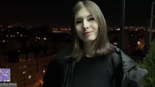 An eighteen-year-old girl fucks a guy for money