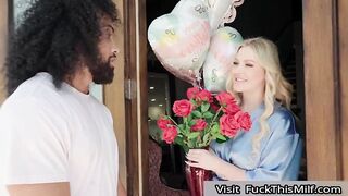 Curvy Jenna Starr Is All Alone On Mother's Day Until James Rings Her Bell Ready To Sa