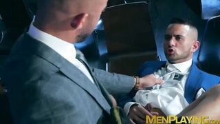 Office workers Bruno Max and Robbie Rojo anal fucking rough