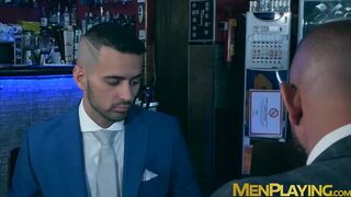 Office workers Bruno Max and Robbie Rojo anal fucking rough