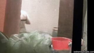 watching stepmom's hot ass from balcony