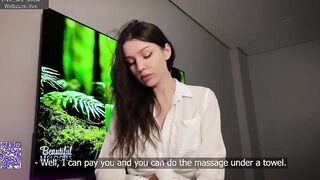 Porn massage in Russian with a cute brunette