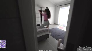 Immediately after sex with her stepson, the bitch fucks her husband