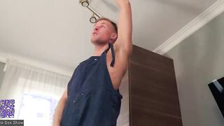 Russian porn with conversations where a girl is fucked in the kitchen
