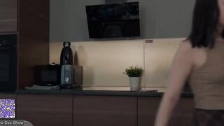 Russian porn with conversations where a girl is fucked in the kitchen