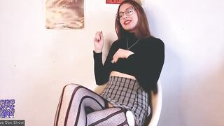 Blowjob after an interview in Russian from a girl