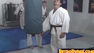 Karate stud screwed crude before his body is cumshowered