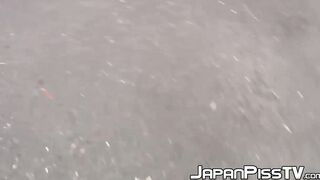 Young Japanese are peeing not knowing that they are watched