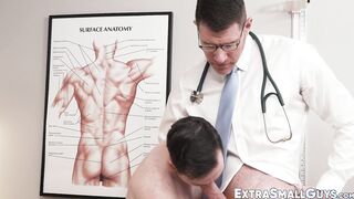 Wild Dr Wolf bangs hard cute teen Danny Wilcoxx while he is being examined