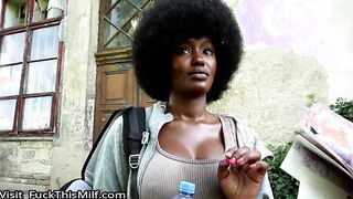 Czech Streets  Quickie with Cute Busty Black Girl