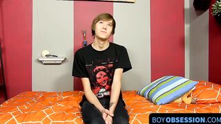 Fine dude with long hair gets interviewed and has sexy fun