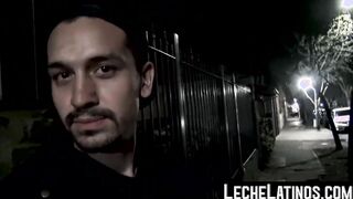 Straight Latino paid to pay a jock teen to eat cum